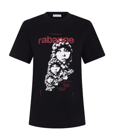 Rabanne Visconti-inspired Cotton T-shirt In Black