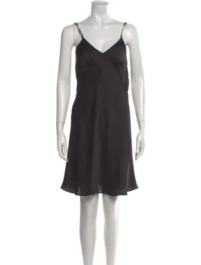 Pre-owned Rabanne V-neck Mini Dress In Black