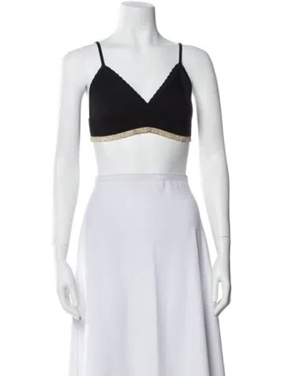 Pre-owned Rabanne V-neck Sleeveless Crop Top