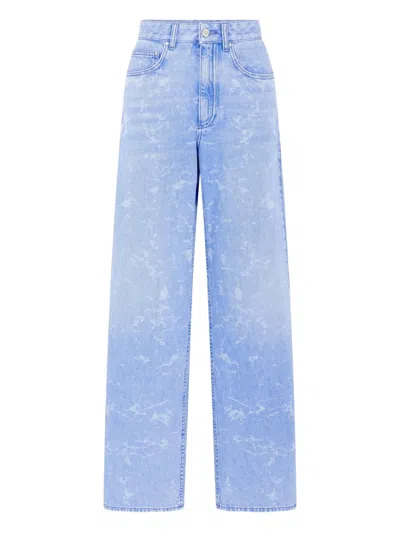 Rabanne Washed-effect Jeans In Blue