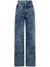 Rabanne Washed Wide-leg Jeans In 蓝色