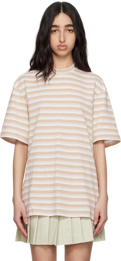 RABANNE WHITE & BEIGE OVERSIZED T-SHIRT
