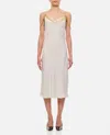 Rabanne Chain-embellished Satin Midi Dress In White