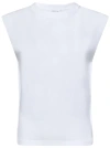 RABANNE WHITE COTTON JERSEY TANK TOP