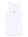 Rabanne R Logo Tank Top In White
