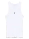 Rabanne R Logo Tank Top In White