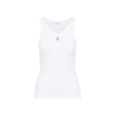 RABANNE RABANNE WHITE COTTON TANK TOP