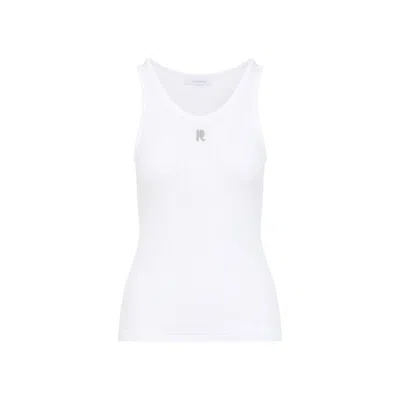 RABANNE WHITE COTTON TANK TOP