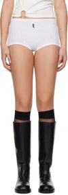 Rabanne White Pointelle Shorts In P100 White