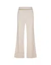 RABANNE WHITE WIDE LEG TROUSERS WITH BELT