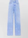 Rabanne Wide Leg High Waist Trousers In Blue