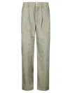 Rabanne Wide-leg Pants With Zippered Pockets And Adjustable Hem In Neutral