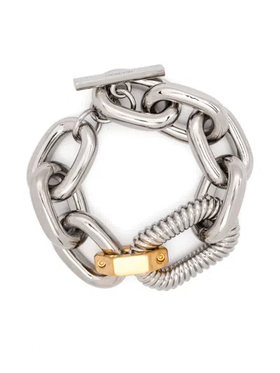 Rabanne Xl Link Animation Godron Bracelet In Silver