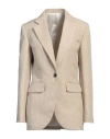 Rabanne Woman Blazer Beige Size 6 Cotton, Viscose, Polyamide, Polyester In Beige