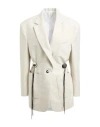 Rabanne Woman Blazer Light Grey Size 6 Cotton, Wool In Neutral