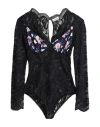 Rabanne Woman Bodysuit Black Size 10 Polyester, Elastane