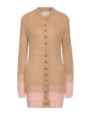 Rabanne Gradient Eyelash Wool Blend Cardigan In Beige