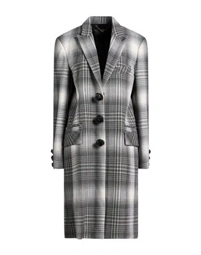 Rabanne Woman Coat Grey Size 8 Virgin Wool, Polyamide In Gray