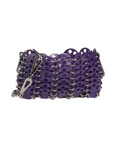 Rabanne Woman Cross-body Bag Purple Size - Metal