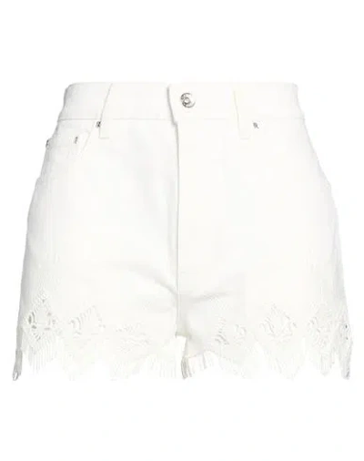 Rabanne Woman Denim Shorts Ivory Size 29 Cotton In White