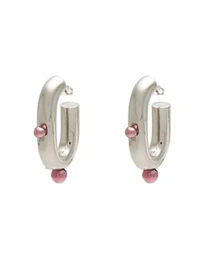 Rabanne Woman Earrings Silver Size - Aluminum, Brass