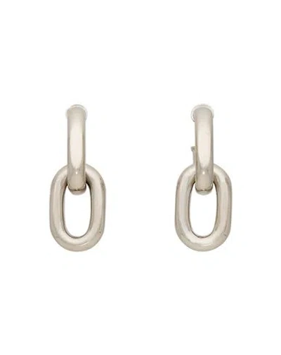 Rabanne Woman Earrings Silver Size - Brass In Neutral