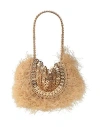 Rabanne Woman Handbag Gold Size - Metal, Straw In Gold