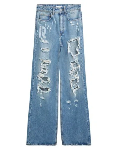 Rabanne Woman Jeans Blue Size 28 Cotton