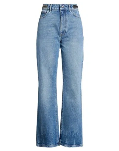 Rabanne Woman Jeans Blue Size 31 Cotton