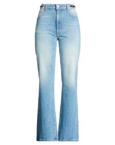 Rabanne Woman Jeans Blue Size 8 Cotton