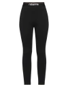 Rabanne Logo-waistband High-waisted Leggings In Black