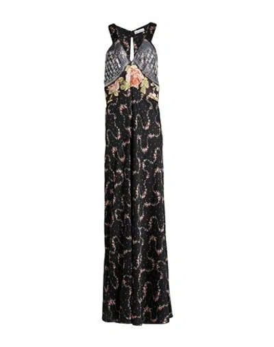 Rabanne Woman Maxi Dress Black Size 10 Polyester, Silk