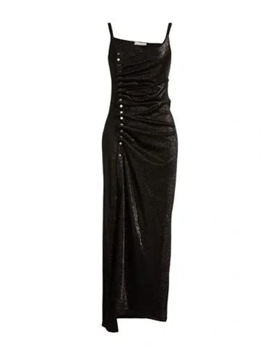 Rabanne Woman Maxi Dress Black Size 12 Viscose, Polyester, Elastane