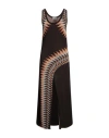 Rabanne Brown Lurex Jacquard Dress In Brown
