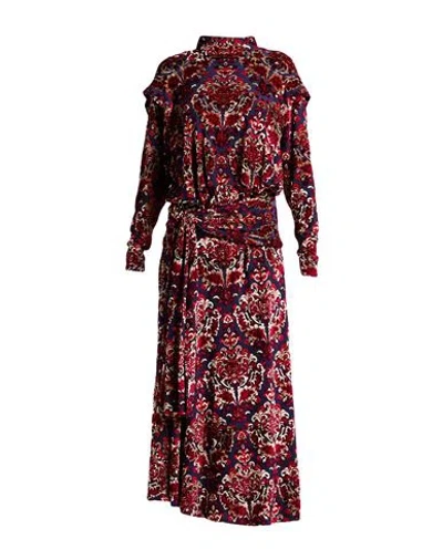 Rabanne Woman Maxi Dress Midnight Blue Size 8 Viscose, Elastane In Brown