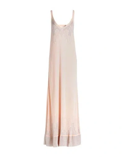 Rabanne Woman Maxi Dress Salmon Pink Size M Viscose