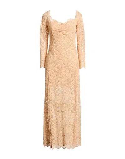Rabanne Woman Maxi Dress Sand Size 8 Polyamide, Elastane In Neutral
