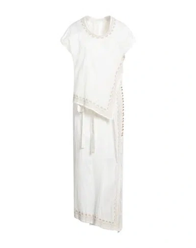 Rabanne Woman Maxi Dress White Size 4 Viscose, Cotton