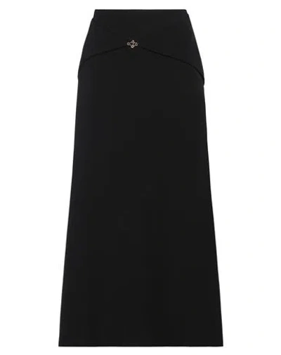 Rabanne Woman Maxi Skirt Black Size 8 Acetate, Viscose