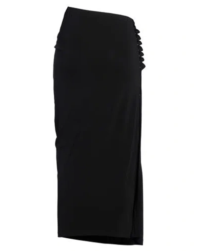 Rabanne Woman Maxi Skirt Black Size 8 Viscose, Elastane