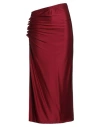 Rabanne Red Viscose Draped Maxi Skirt In Red