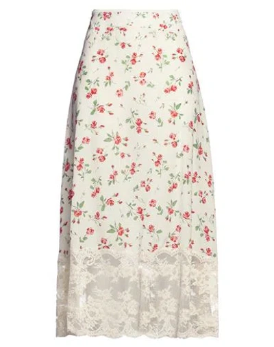 Rabanne Woman Maxi Skirt Ivory Size 10 Polyester In White