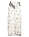 Rabanne Woman Maxi Skirt Ivory Size 12 Aluminum, Polyester In White