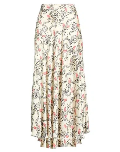 Rabanne Woman Maxi Skirt Ivory Size 4 Polyester In Multi
