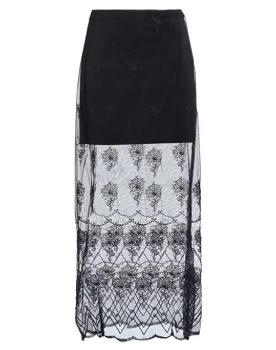 Rabanne Woman Maxi Skirt Midnight Blue Size 6 Polyamide, Elastane, Viscose