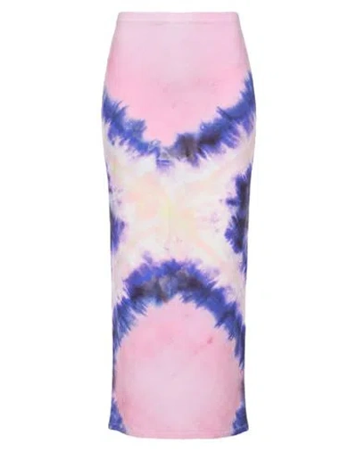 Rabanne Woman Maxi Skirt Pink Size 8 Viscose, Polyamide, Elastane In Multi