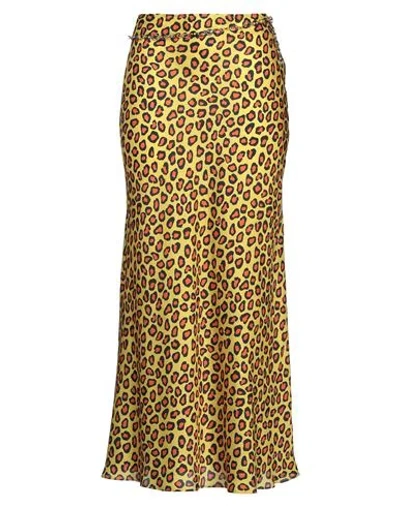 Rabanne Woman Maxi Skirt Yellow Size 6 Polyester