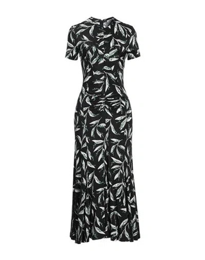 Rabanne Woman Midi Dress Black Size 12 Viscose, Elastane In Multi