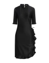 Rabanne Woman Midi Dress Black Size 12 Viscose, Elastane In Black