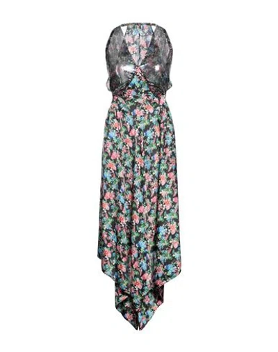 Rabanne Woman Midi Dress Black Size 6 Aluminum, Polyester